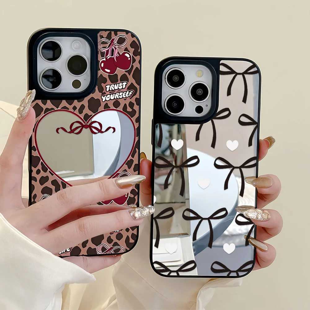 Black Edge Mirror Phone Case For iPhone 11 Case iPhone 16 13 15 17 12 14 Pro Max Soft Silicone Shockproof Cute Cartoon Cover J251202