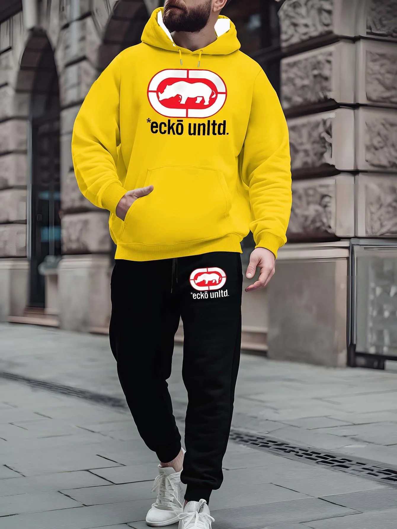 2025/26 Autumn Winter Sweatsuit Hoodie Two-Piece Set Urban Street Fashion Casual Athletic Wear Mens Clothing Sets W251202