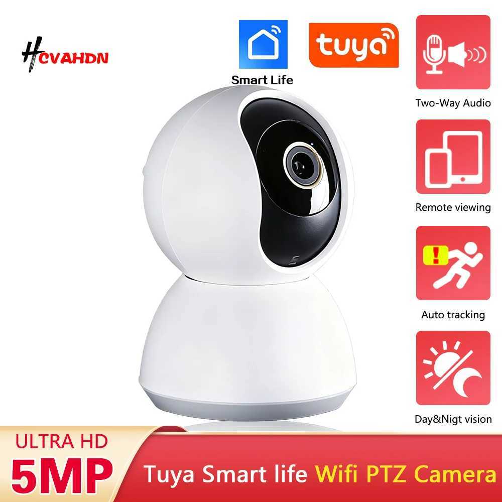 Mini Indoor 2 Way Au 5MP Tuya Wifi Smart He Baby Monitor Security IP Camera 2K PTZ Auto Tracking CCTV Surveillance Camera C2512021