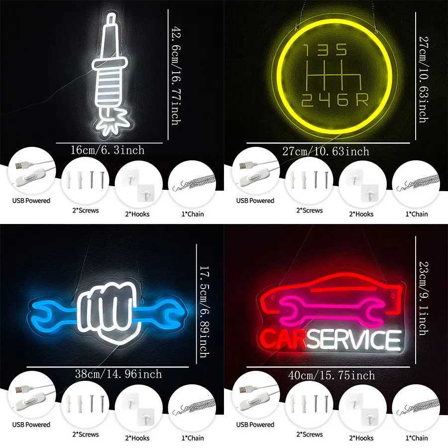 Garage Series Neon Signs Car Art Icons Usb Powered Used For Room Auto Repair Shop Club Bar Parts Store Man Cave Decor H251201