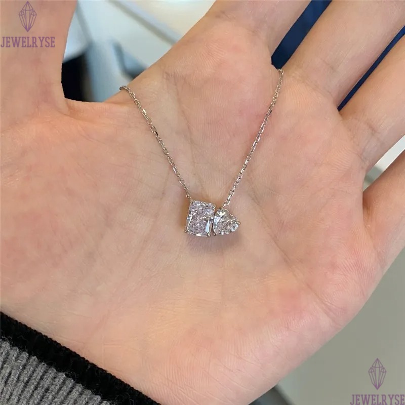 luxury pear heart necklace designer for woman 925 sterling silver 18k gold cubic zirconia love womens choker diamond pendants necklaces jewelry friend