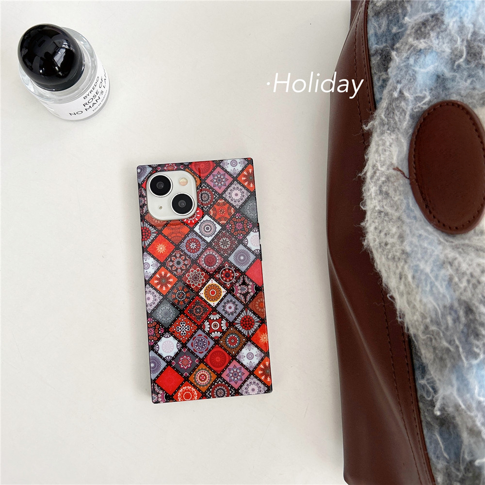 Black and White Large Plaid Phone Case Compatible with iPhone 17/16/15 Pro Max Niche Simple Square Case iPhone 14/13