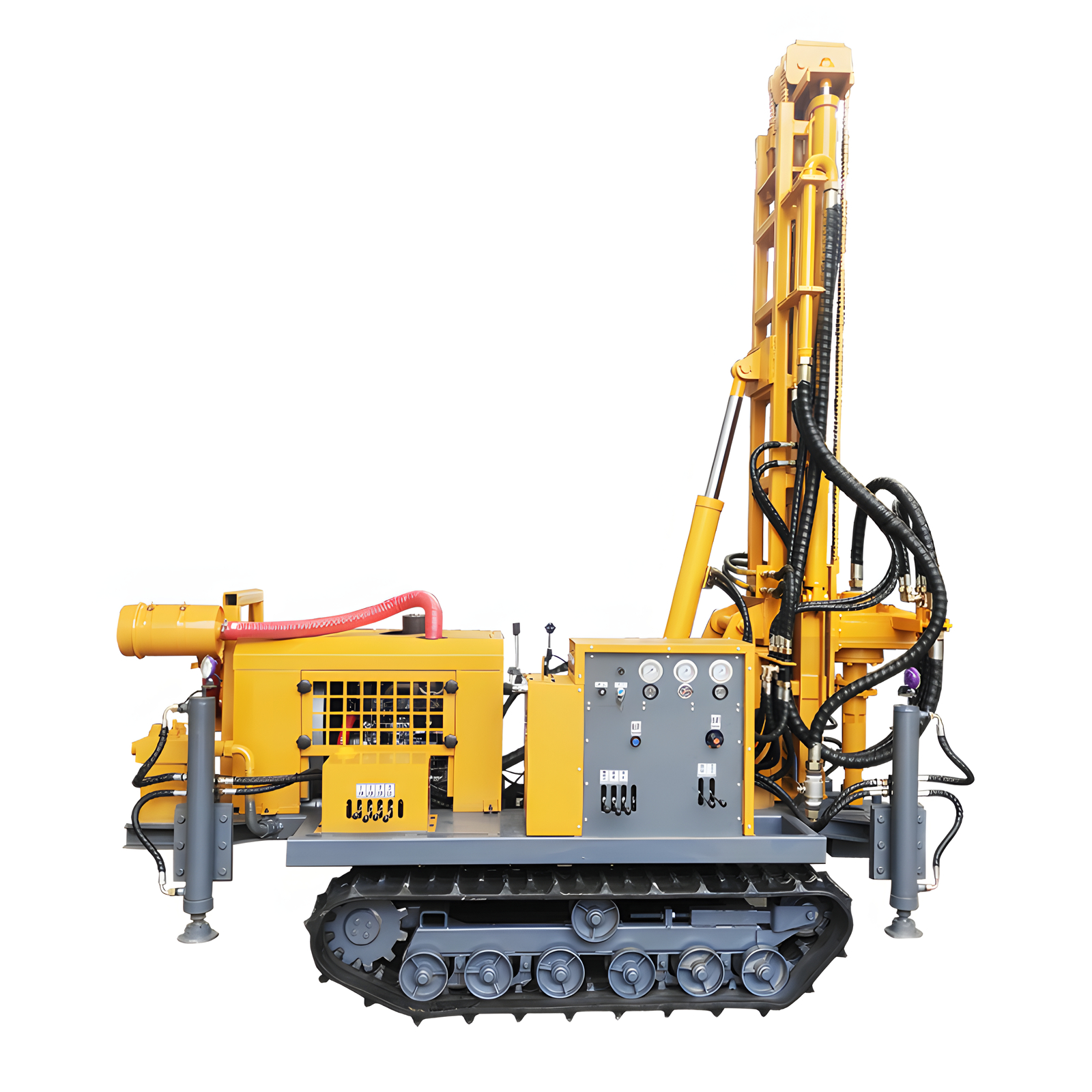 All-Terrain Portable Drilling Rig | Diesel-Driven 100m/200m Pneumatic Machine for Remote Water Well Drilling