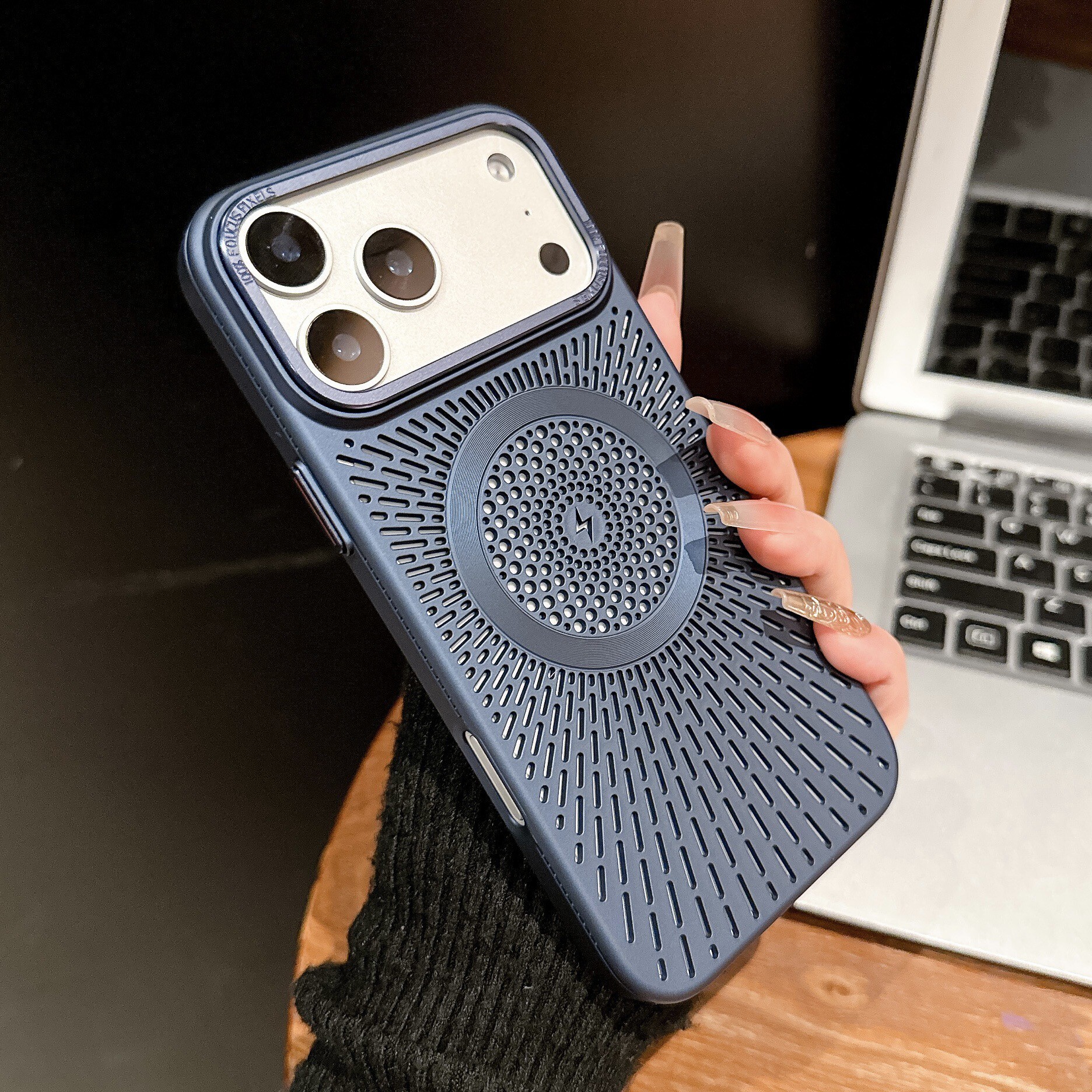 Magnetic Phone Case iPhone 17 Pro Max Compatible With Apple 16/15 Pro Shockproof Hollow Design Case