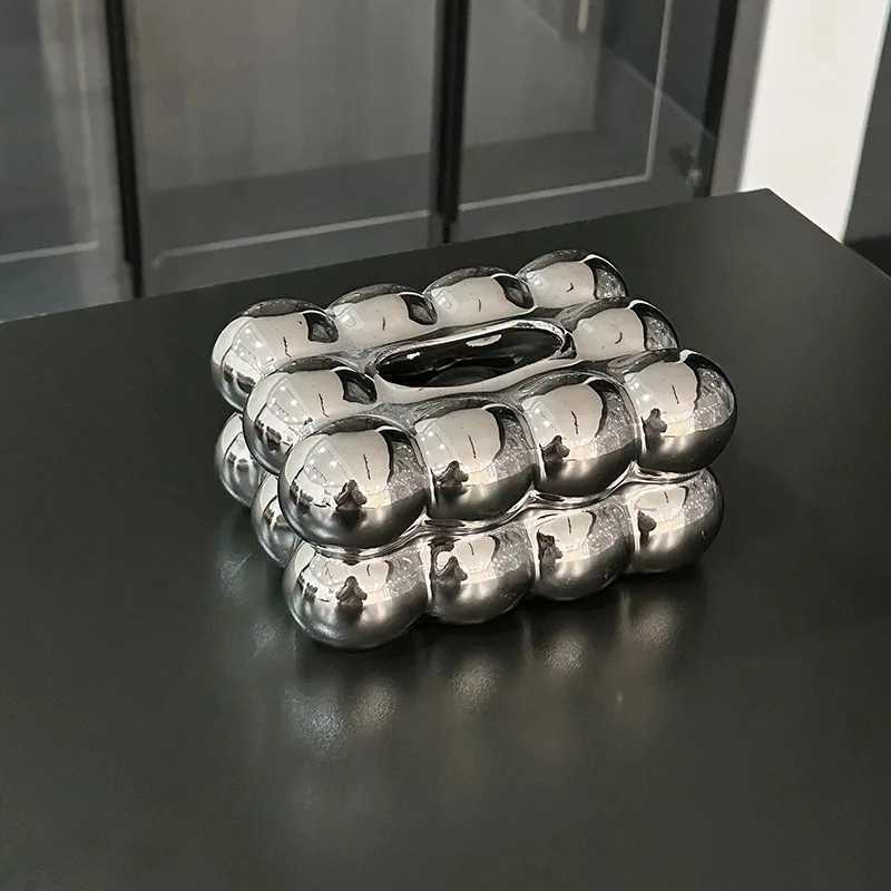 INS Creative Tissue Box Ceramic Cotton Candy Tissue Box Light Luxury Decor Living Ro Table Napkin Holder He Organizers H251201