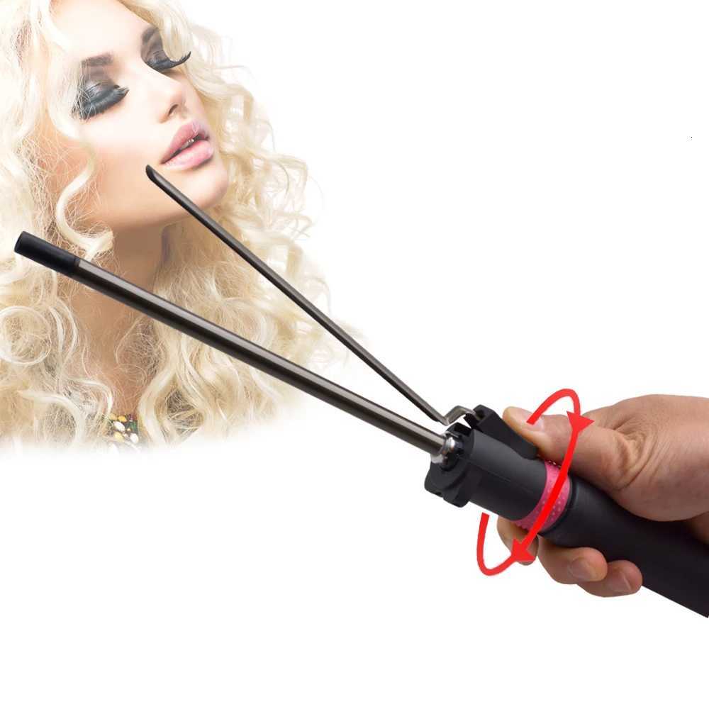Professional 9 mm Hair Curler Ceramic coating curling iron Wand curler hair curling irons small mens hair curler iron C251202