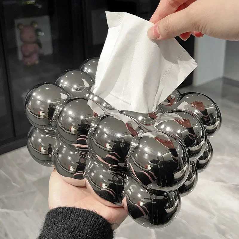 Tissue box living ro high-end light luxury cute cured wind paper box he high-end sense coffee table ornaments H251201