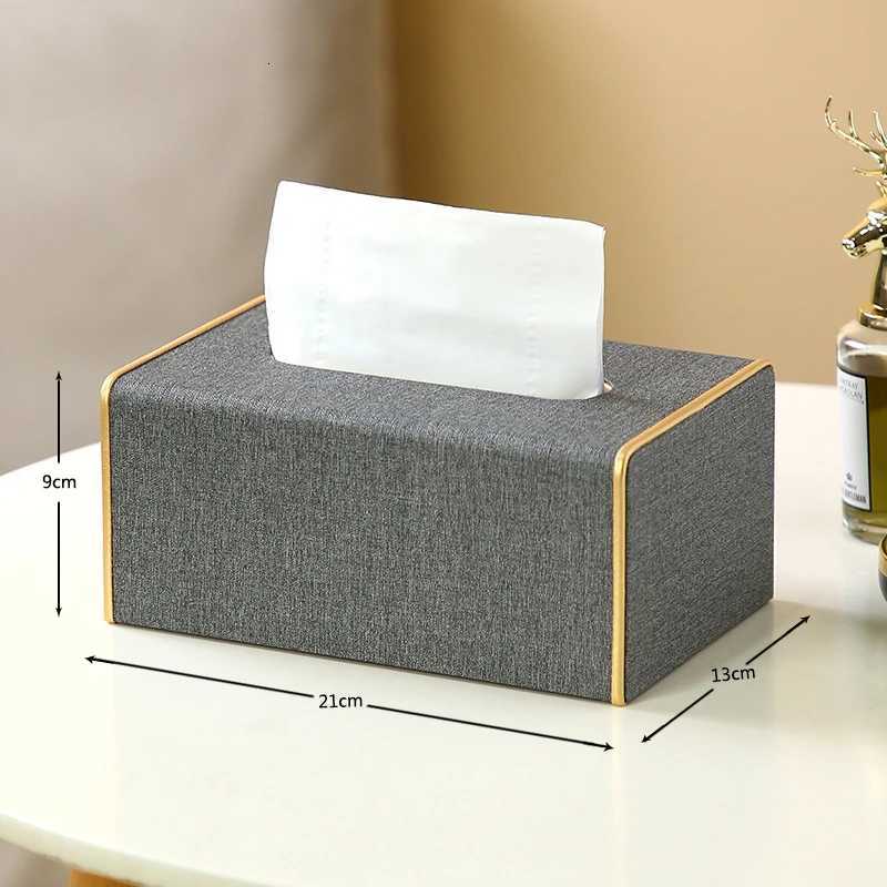 Leather Tissue Boxes Rectangar Paper Towel Napkin Box Creative He Desktop Simple Extractable Type Tissue Toilet Paper Holder H251201
