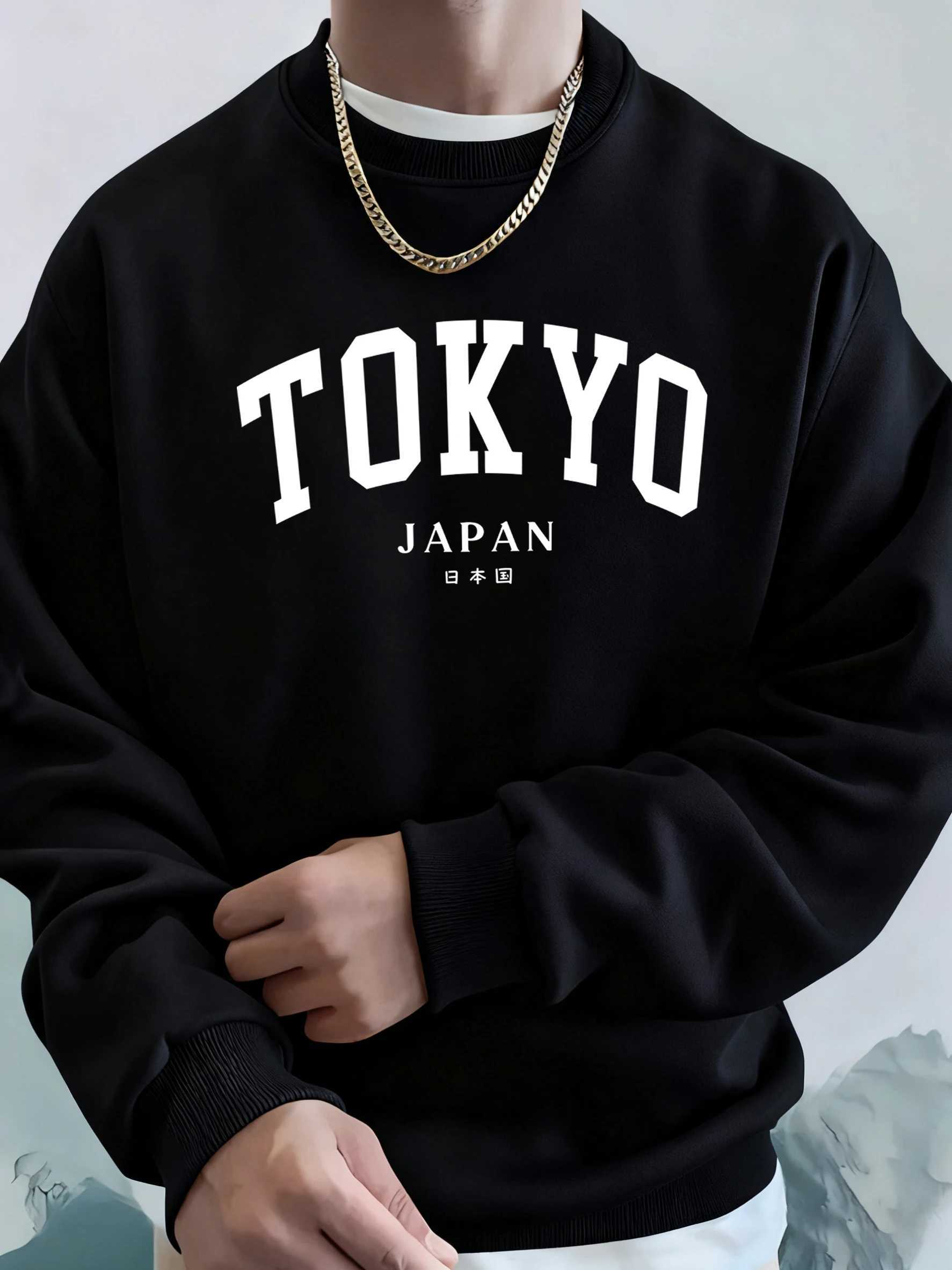 Tokyo Japan Letter Creative Printing Hoodies MenS Soft Fashion Clothes Sport Fleece Streetwear Oversized Casual Sweatshirts J251203
