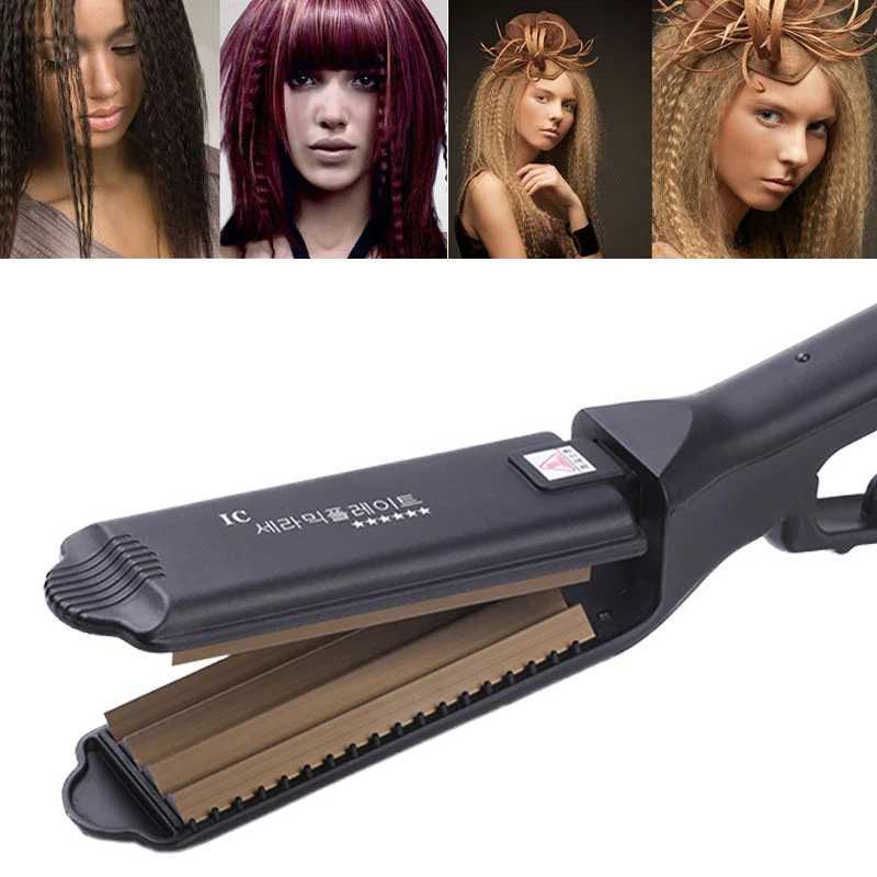 Hair Curler Flat Iron Corn Curls Corrugation Wave Ceramic Tourmaline Ionic Curling Iron Tongs Hair Styling Crimper Dropsing C251202