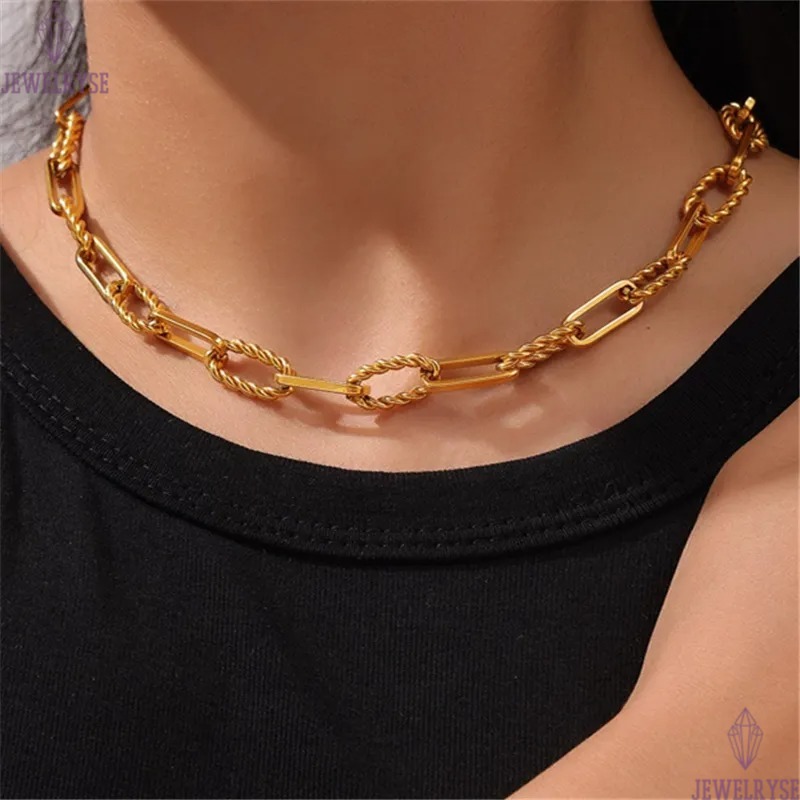 hiphop chuny gold chain stainless steel necklace designer for woman party chains hiphop silver necklaces school choker women jewelry birthday friend g