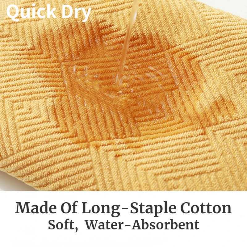3Pcs/Pack Long-Staple Cotton Bath Towel Face Towel Set Solid Soft Quick-dry Bath Towels Beige Gray Yellow Beach Towel Y251202
