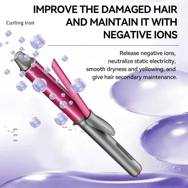 Kemei Curling Iron Long Barrel Styler Versatile Curling Wand Adjustable Heat Settings Wen Hair Curler with Extended Barrel C251202