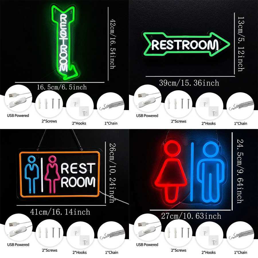 Warm Reminder Led Neon Sign Bathroom Indicator Light Used For Decor Of Bars Clubs Game Rooms And Entertainment Places H251201