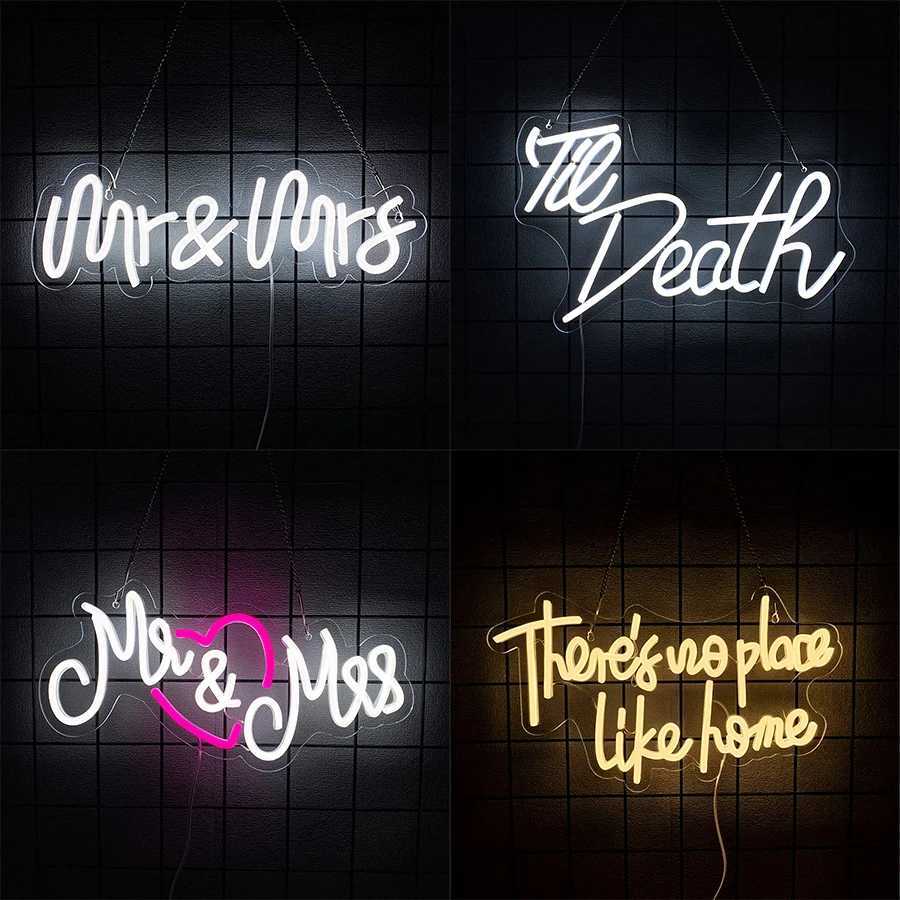 Wedding Theme Neon Sign Led Letter Icon Usb Powered Used For Room Home Proposal Party Wedding Background Art Decor H251201