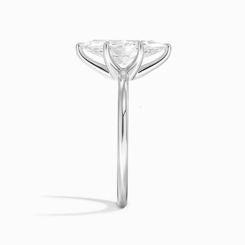 05ct 1ct 2ct Marquise Cut Solitaire Ring IGI Lab Growm Diamond 14K Solid Gold 6 Prong Setting Rings with Lab CVD HPHT Diamond