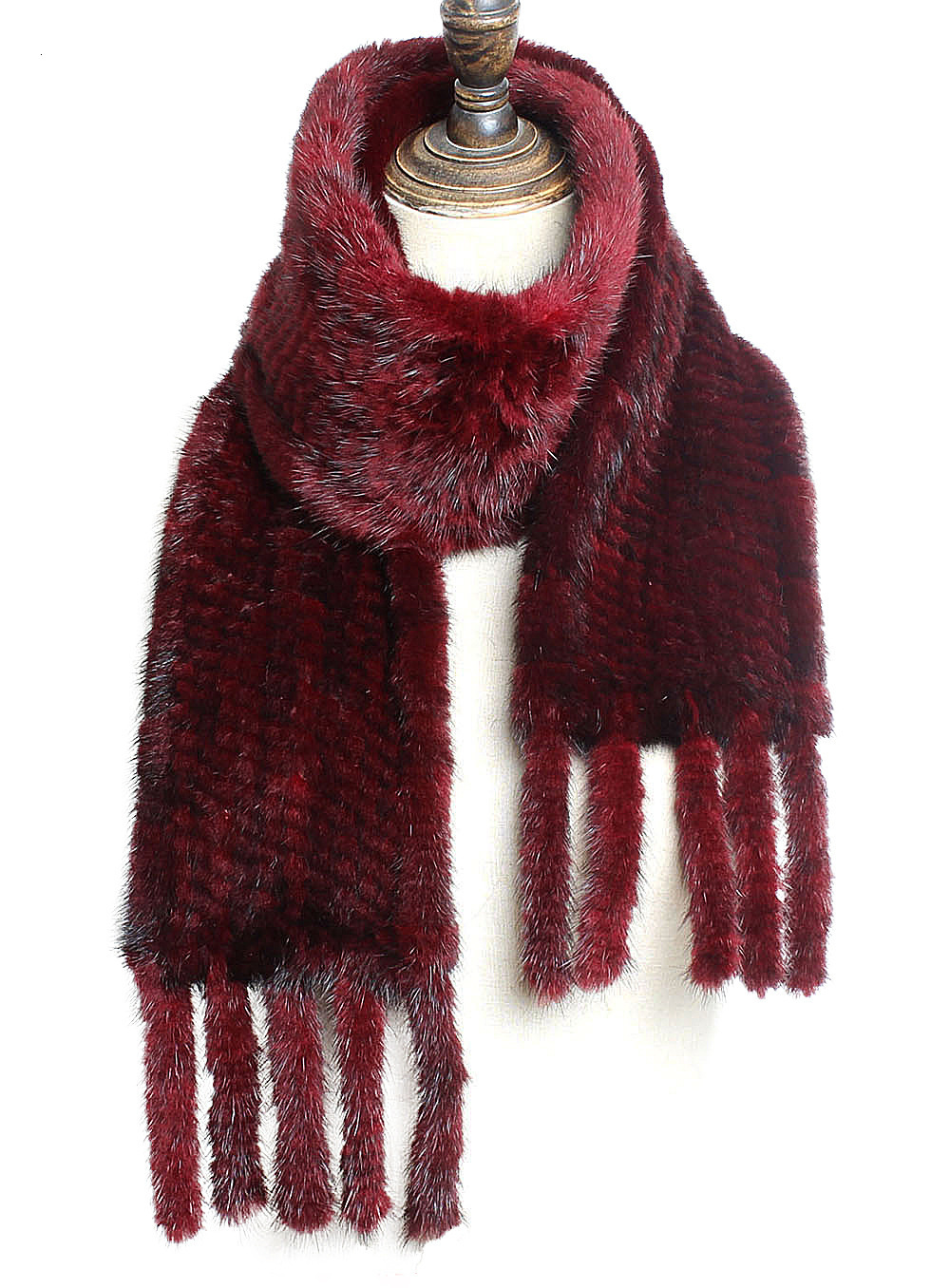 Mink Fur Woven Fur Scarf Autumn Winter Long Mink Fur Scarf Soft and Warm Large Neck Warmer Scarf 241113