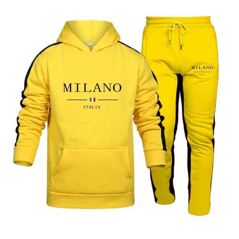 Mens sweatshirt set 2025 Autumn/winter casual sportswear 2-piece set daily running wear outdoor sportswear major selling po W251202