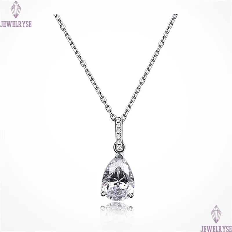 real 925 sterling silver necklace desinger for woman jewelry party luxury pear diamond necklaces 5A zirconia white diamond chokers womens teen girls f