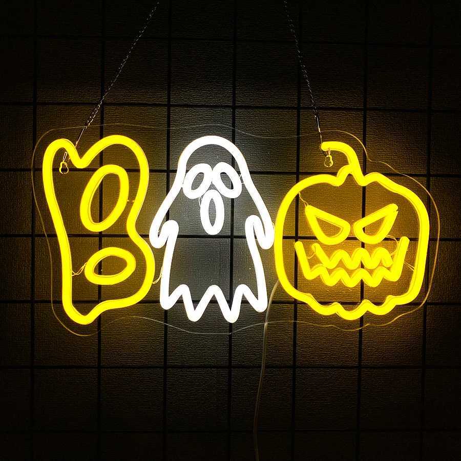 Haunted House Series Neon Signs Ghosts And Bat Led Horror Icons Used For Clubs Bars Man Caves Halloween Activities Decor H251201