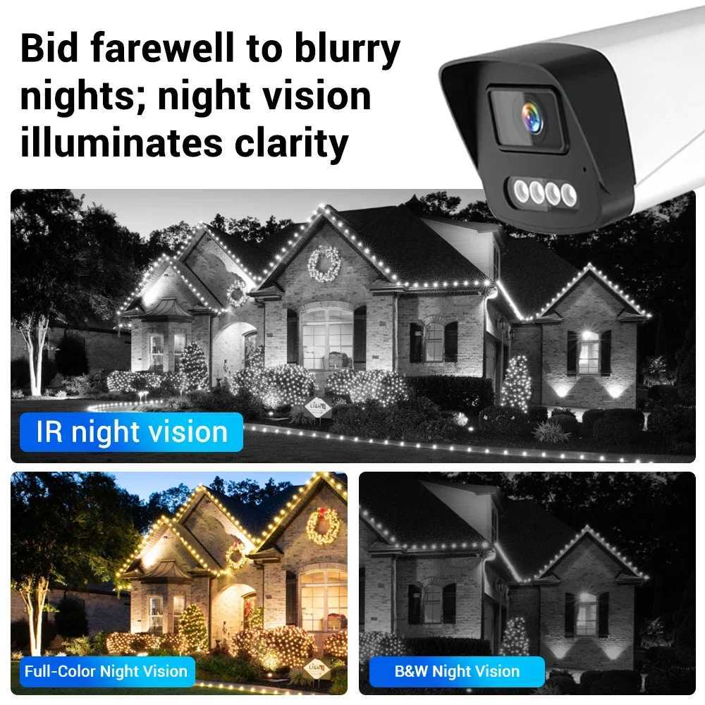 4K Video Surveillance IP Camera Au Outdoor POE H265 Color Night Vision Human Vehicle Detection Blet Camera For NVR C2512020