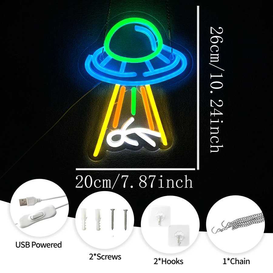 Neon Signs Of Alien Spacecraft Powered By Usb Are Used To Decor Rooms Homes Game Rooms Offices Clubs Bars And Man Caves H251201
