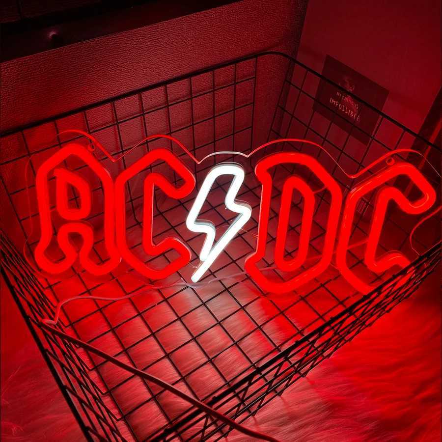 ACDC LED neon sign rock band luminous icon suitable for bars music vocal performances concerts man cave art decor H251201
