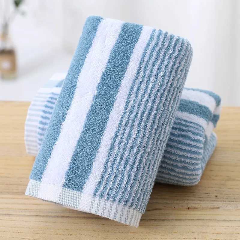 Japanese Style Gradient Striped Bathroom Towel - Strong Water Absorption Hand Face Towel Unprinted Quty Towels Y251202