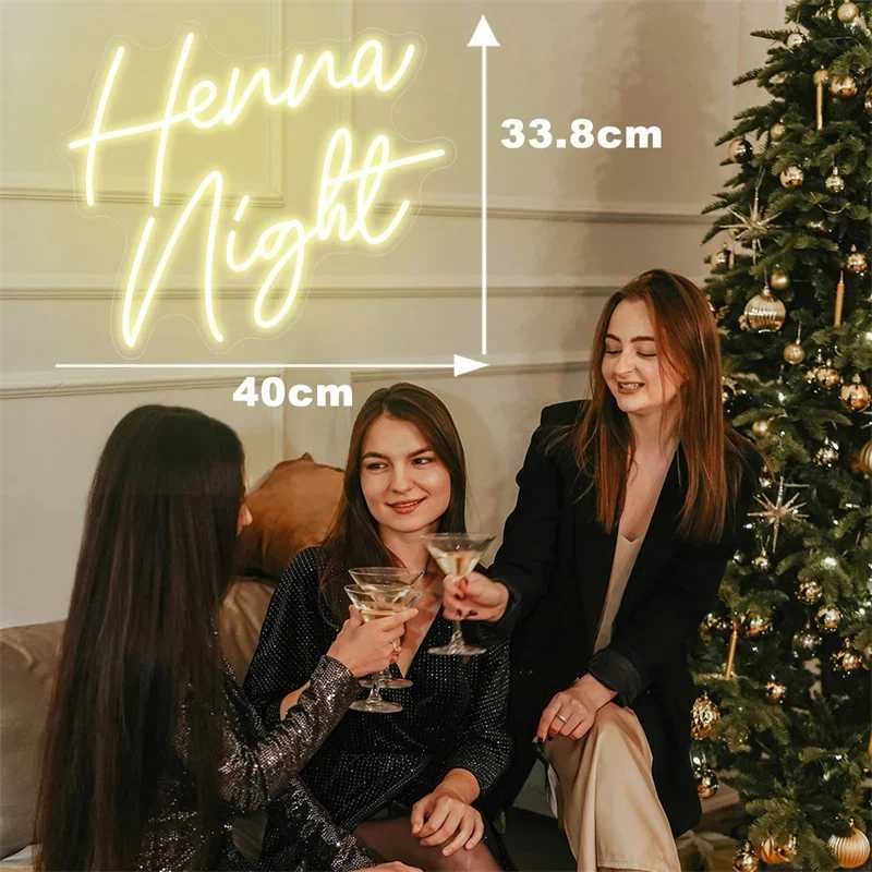 Henna Night Neon LED Signs Wedding Signs Bridal Decoration Bedroom Party Wall Art Decor Wedding Supply H251201