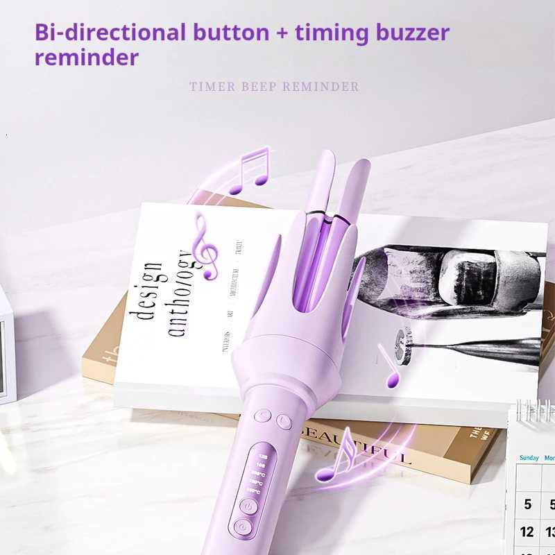 Autatic Curling Iron 4 in 1 Hair Styler 32MM Curling Wand with Negative Ion Auto Rotating Hair Curler for Waves Straightening C251202