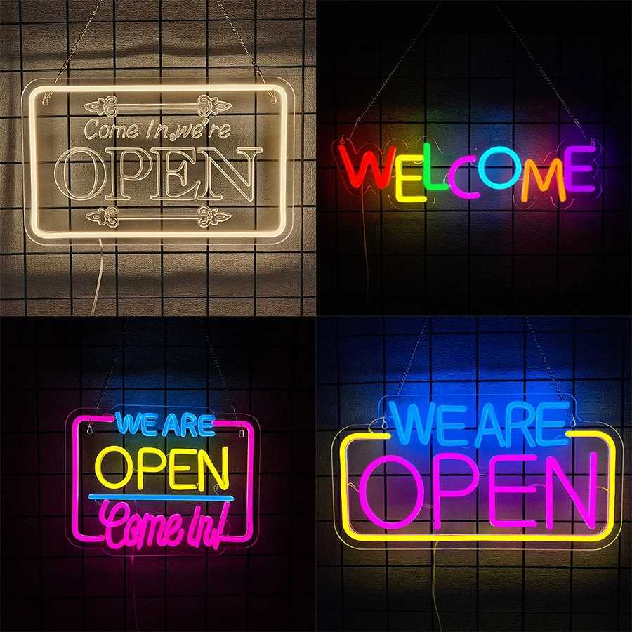 We Are Open Led Neon Sign Super Bright Easy-To-Find Business Wall Lamp Bar Coffee Shop Restaurant Club And Party Decor H251201