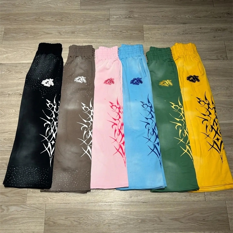 Y2k Gothic Hip Hop Casual Pants Jogger Harajuku Loose Elastic Waist Cotton Straight Trousers Men Women Streetwear Z260314