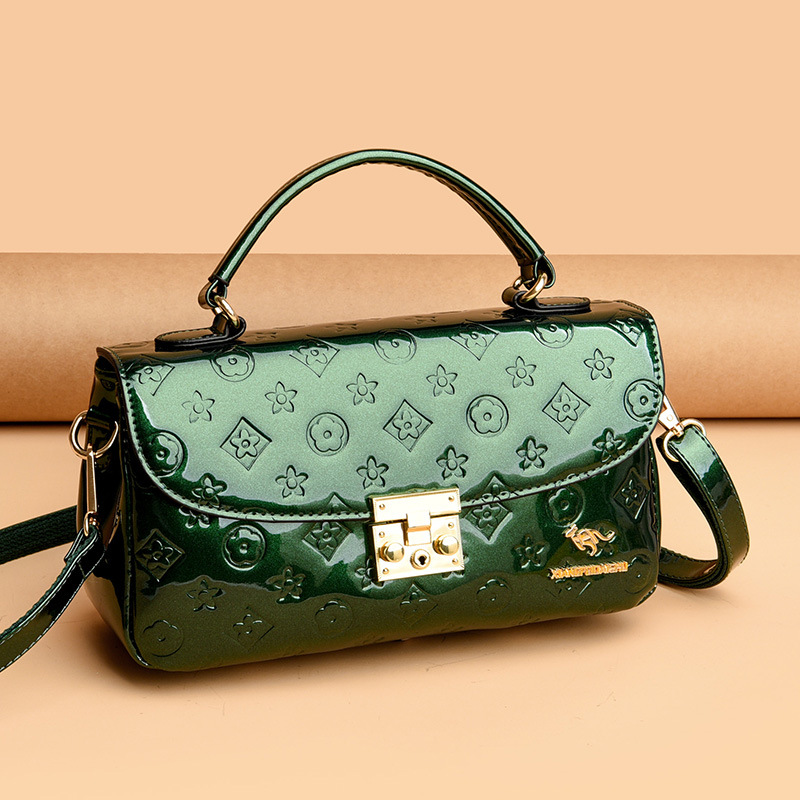 Luxury Bag Women's 2025 New Arrival Embossed Patent Leather Crossbody Shoulder Bag with Minimalist Luxury Design - Versatile Handbag Free Shippin