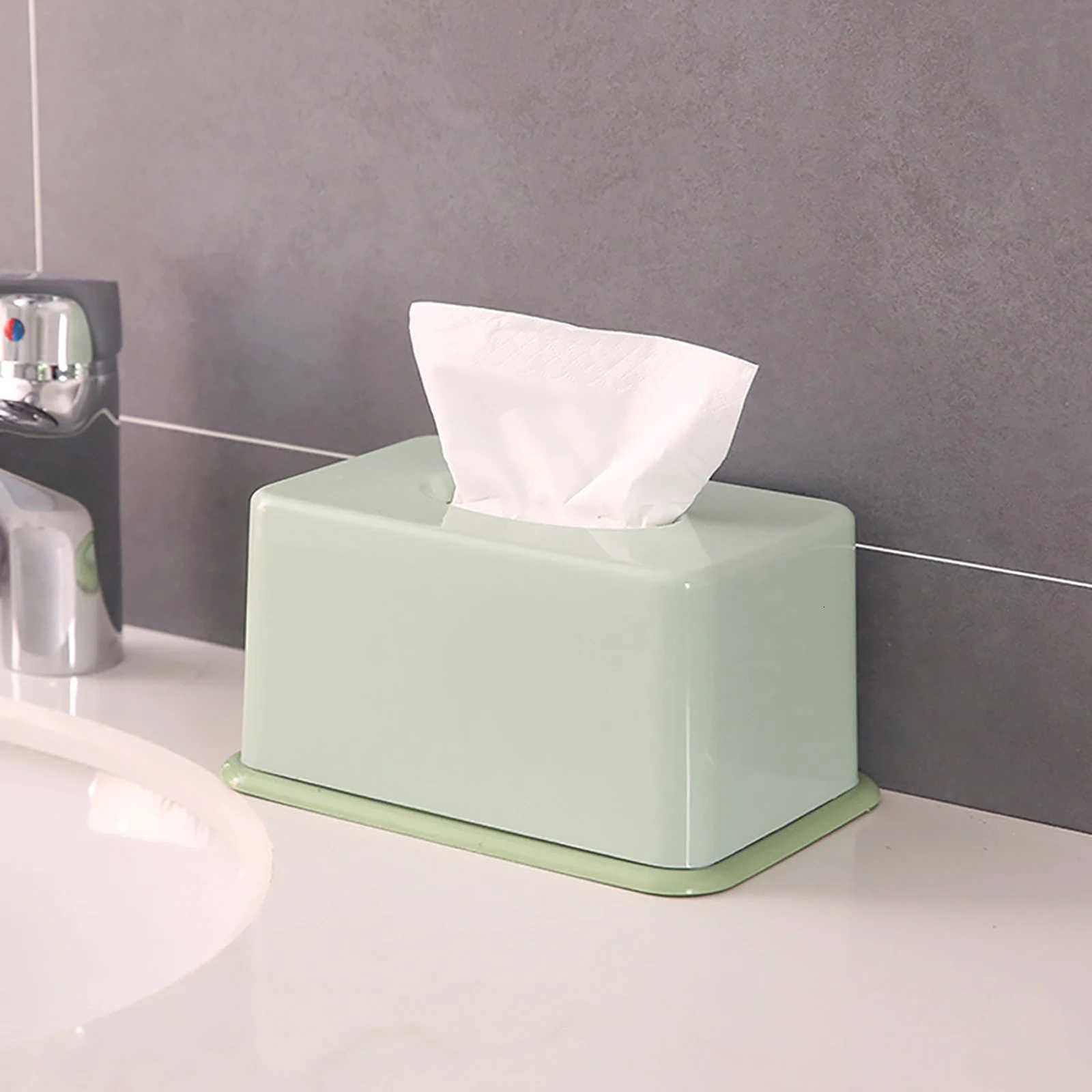 Tissue Box Solid Color Tissue Holder Large Opening Paper Case for Living Ro Bedro Off H251201