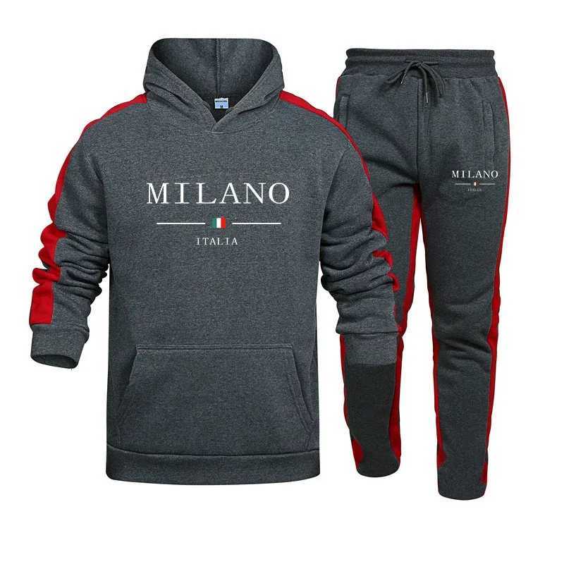 Mens sweatshirt set 2025 Autumn/winter casual sportswear 2-piece set daily running wear outdoor sportswear major selling po W251202