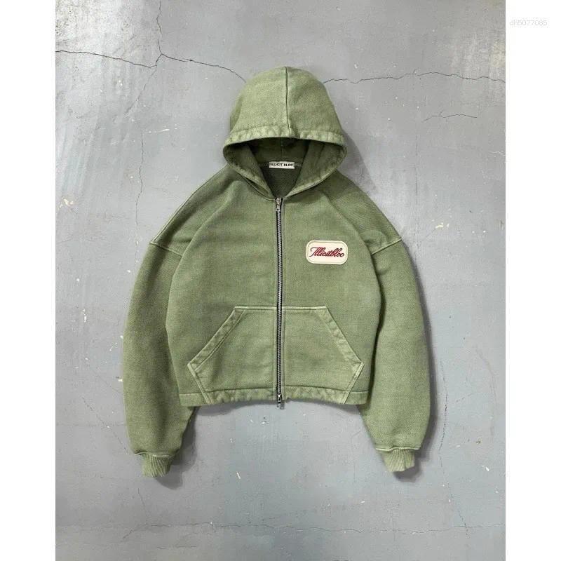 Women's Hoodies European And American Autumn Winter Top Unisex Retro Street Style Letter Printed Hooded Cardigan Jacket Female Clothing