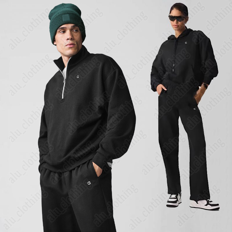 Yoga Hoodies Stand Up Collar Sweatshirts 1/4 Pullover Outfits Men Women Sweatshirts 3D Sier Chest Loose Long Sleeve Sweatwear men clothes Sweatshirt