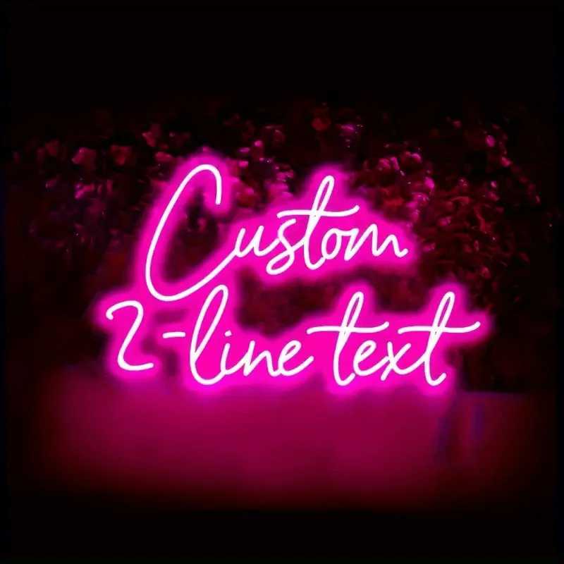 Custom USB-Powered Dual Row LED Neon Sign - Wall-Mounted for Weddings Events Home Decor Bars Parties Birthdays Perfect Gift H251201
