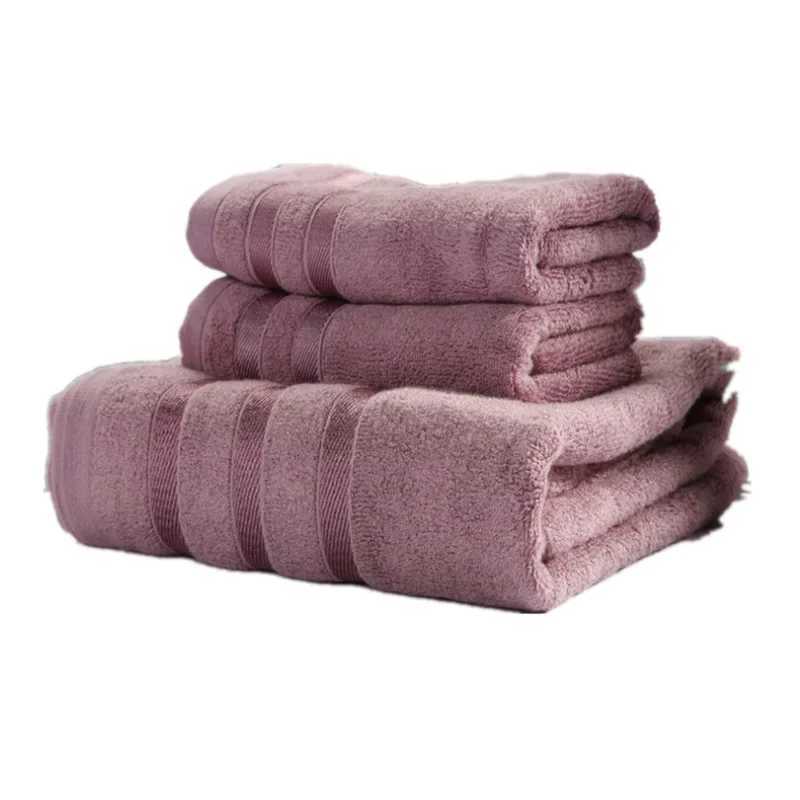 Bamboo Fiber Bath Towel Set Absorbent Adult Bath Towels Solid Color Soft Friendly Face Hand Shower Towel For Bathroom Washcloth Y251202