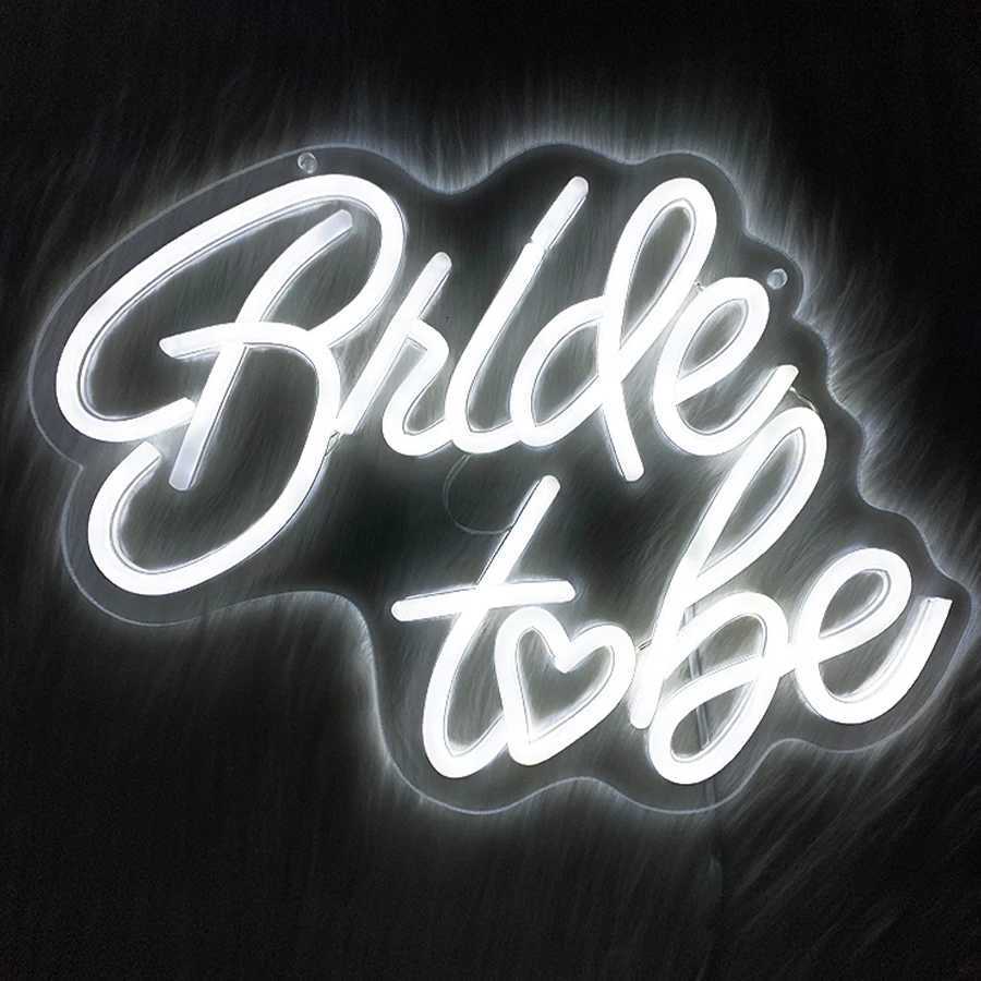 Bride To Be Neon Sign White Led Letter Light Icon Usb Powered Used For Room Proposal Party Wedding Background Art Decor H251201