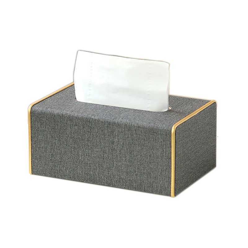 Leather Tissue Boxes Rectangar Paper Towel Napkin Box Creative He Desktop Simple Extractable Type Tissue Toilet Paper Holder H251201