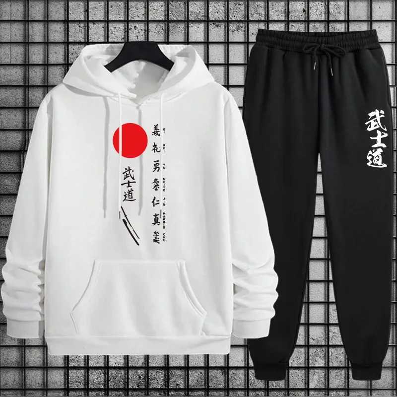 Autumn Winter Hot Sale Mens Tracksuit Hoodie Pants Urban Casual Fashion Sportswear Male Daily Sporty Jogging Sweatshirt 2pcs W251202