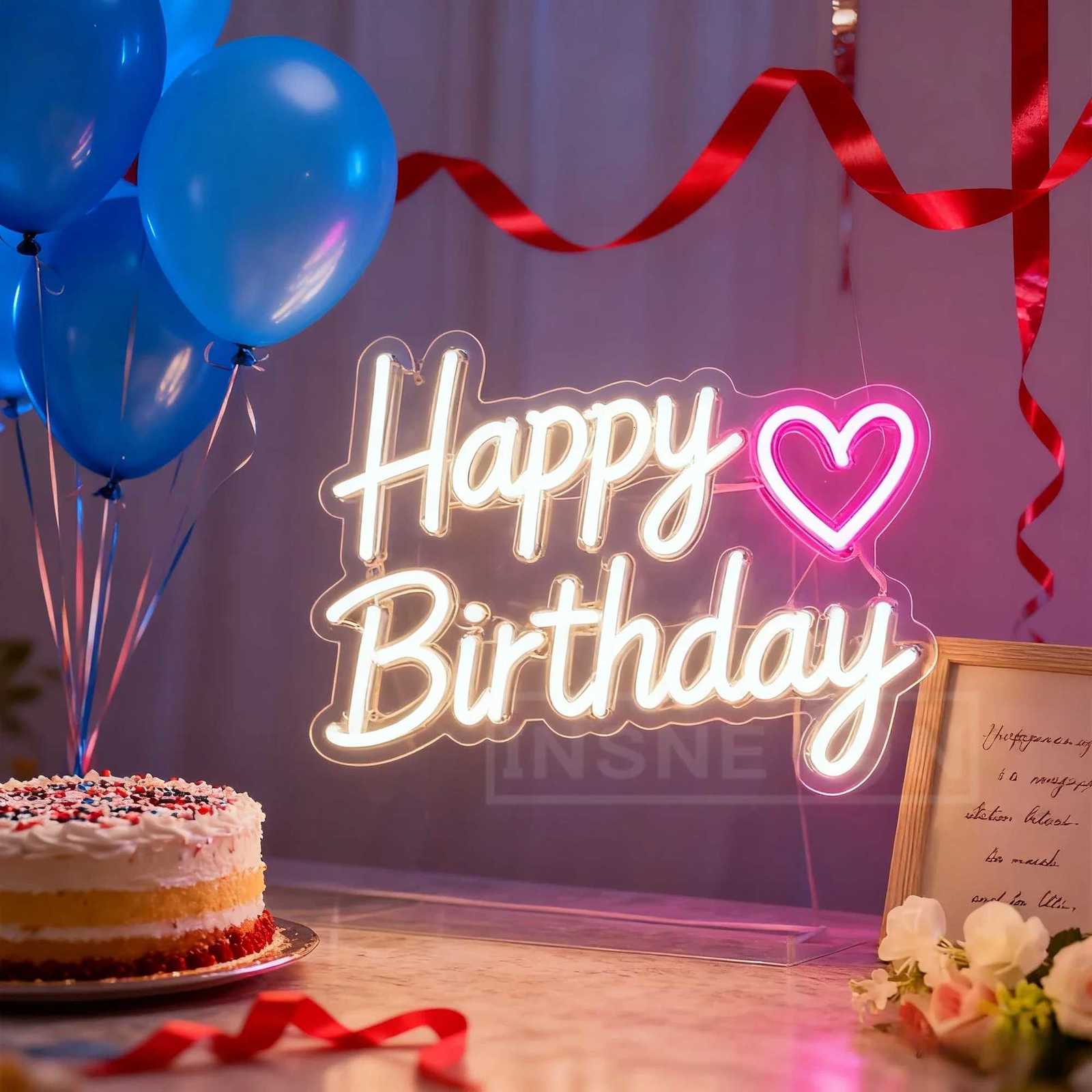 Happy Birthday Neon Sign Happy Birthday Light Sign Happy Birthday Led Sign for Backdrop All Birthday Party Decoration Kid Gifts H251201