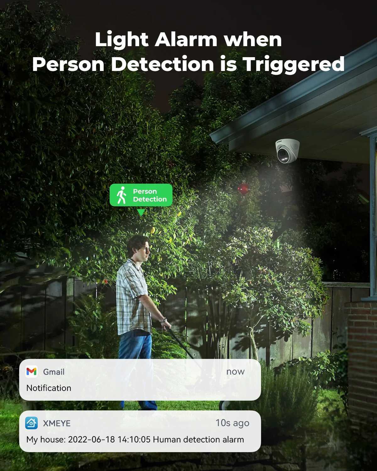 HView 8Mp Poe Ip Camera Detection 4K Cctv Security Camera Outdoor De Au Video Surveillance Recorder xmeye app nvr C251202