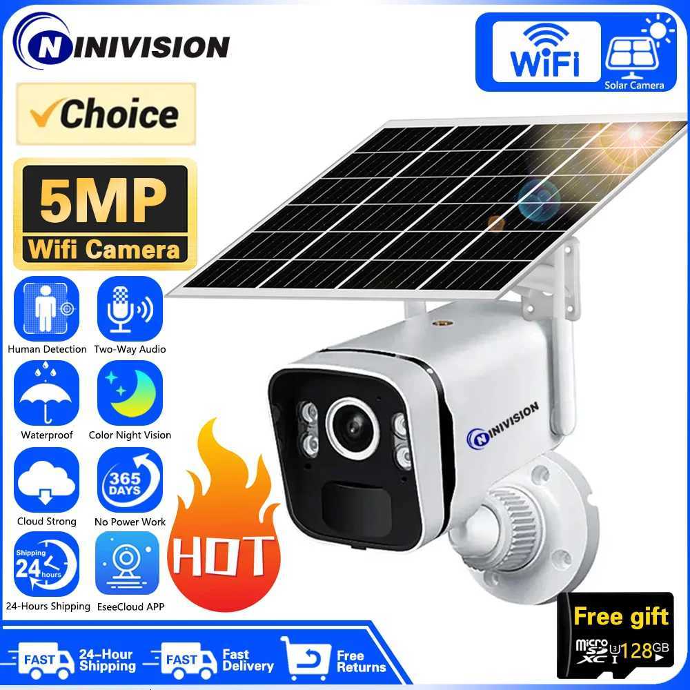 5MP IP EseeCloud WIFI Solar Camera PIR Human Detection Outdoor Security Surveillance Integrated Battery CCTV Video IP Cameras C251202