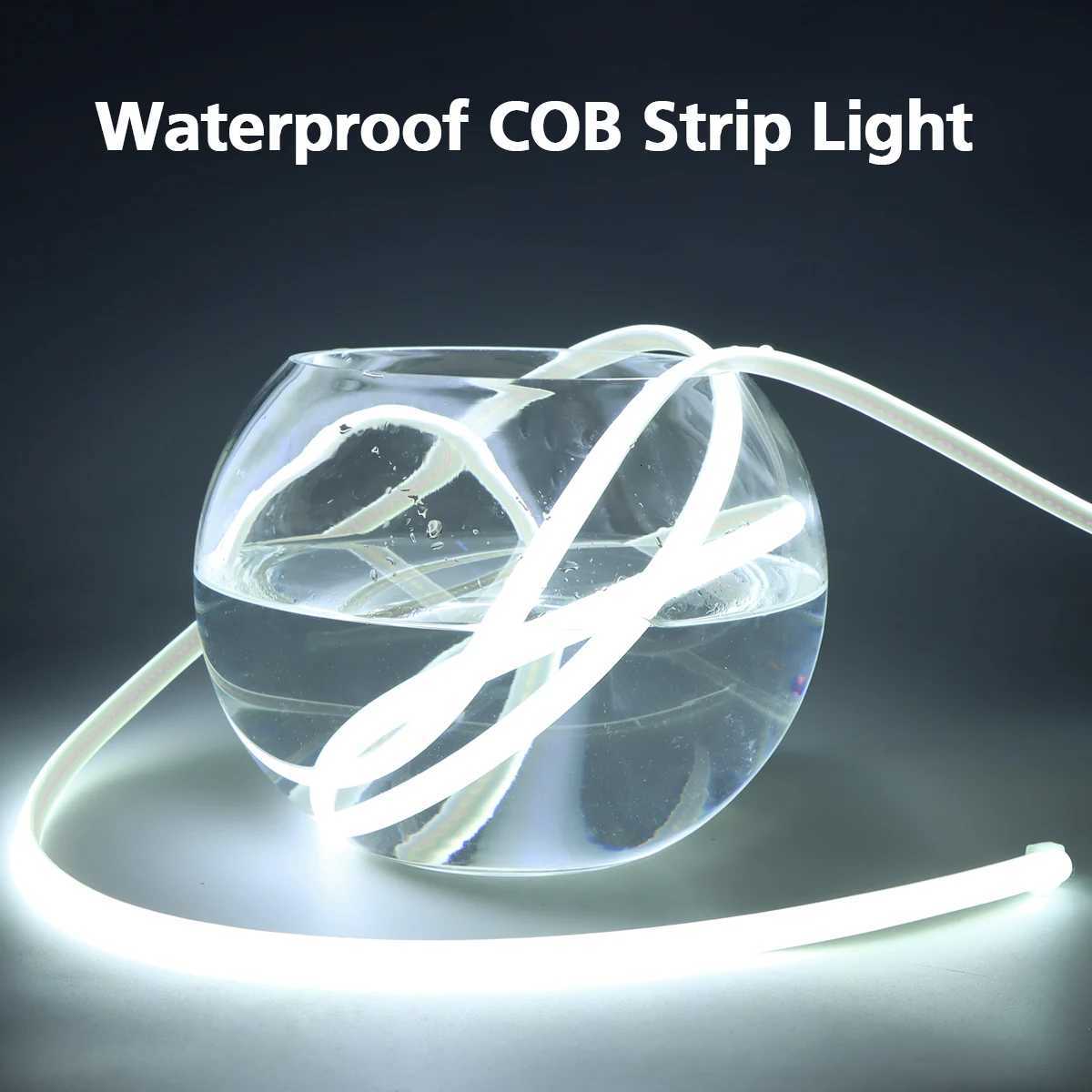10M 20M 30M COB Neon Strip Light 288LEDs/M Pure Silicone Tube Waterproof Soft 220V 110V String Lamp For Garden Villa Yard Pool H251201