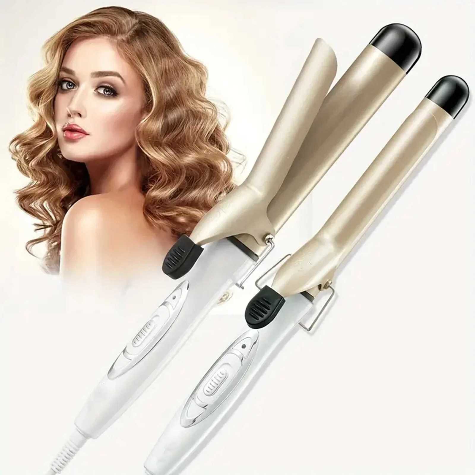 1pc US Ceramic Curling Wand - Professional Hair Curler for Effortless Waves Curls Quick Heating Adjustable Temperature C251202