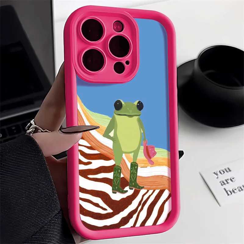 Cute Flower Phone Case For iPhone 16 Pro Case iPhone 13 11 14 15 12 17 Pro Max 16E XR 7 8 Plus SE Cartoon Frog Strawberry Cover J251202