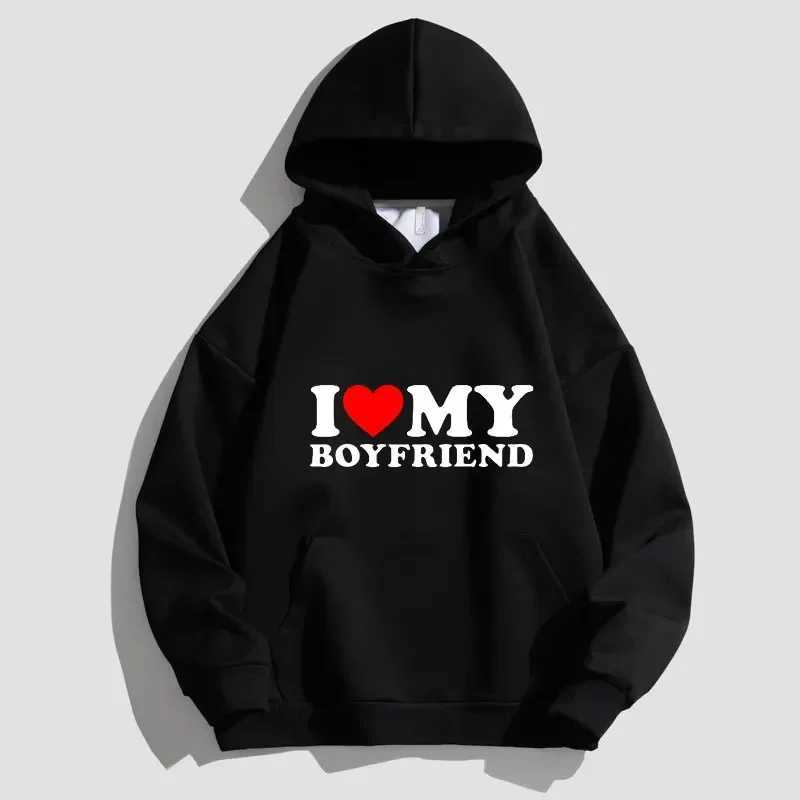 I LOVE MY GIRLFRIEND Print Unisex Hoodie Y2K Sweatshirt for Womens/Mens Hoodies Sweatshirts Solid Hoodies Pullovers Tops J251203