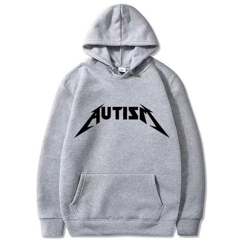 Autism Metal Rock Meme Hoodie Top Men Women Fashion Hip Hop Fleece Hoodie Oversized Pullover Winter Sport Sweatshirt for Men J251203